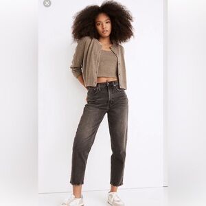 Madewell High Rise Balloon Black Jeans